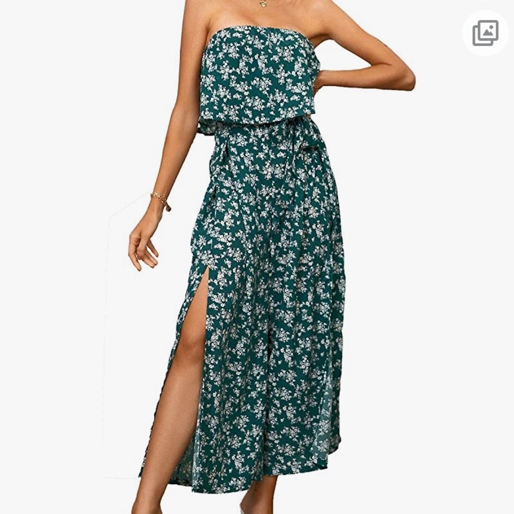 Amazon- Size 12- Off Shoulder Floral Romper Wide Leg Pants Jumpsuits